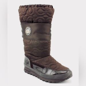 COACH A7274 🤎DREXEL🤎 CHOCOLATE BROWN QUILTED WINTER BOOTS SIZE 9B 🌟EUC🌟